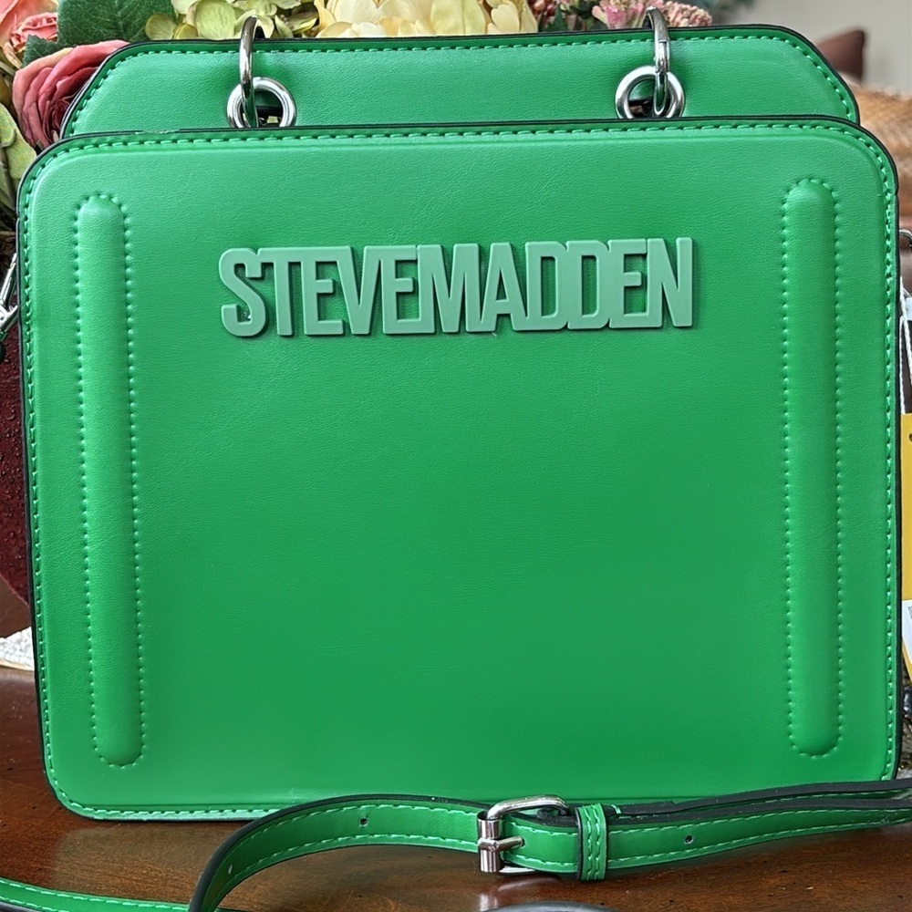 Brand New Steve Madden Convertible Crossbody Purse Structured Square Handbag - Picture 6 of 14